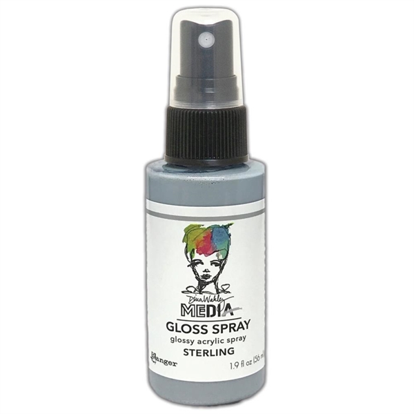 Dina Wakley Media Gloss Spray - Metallic / Sterling